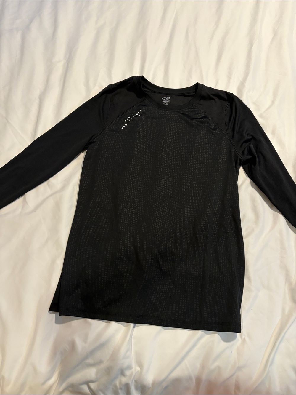 Champion Black Duo Dry Athletic Tee with Reflective Logo